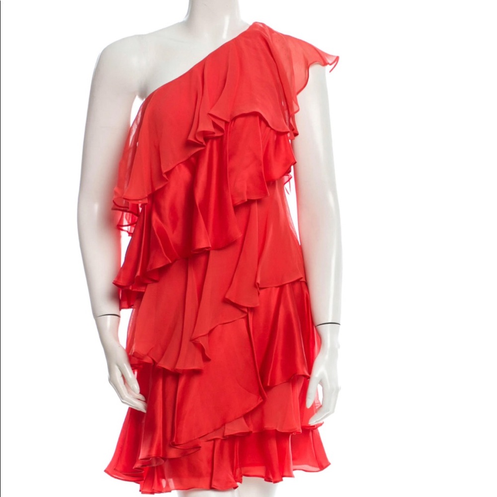 New with tag, one shoulder ruffle cocktail dress